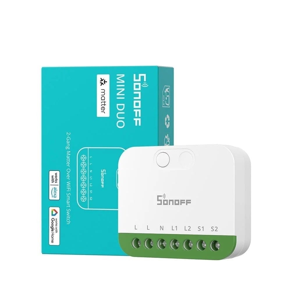 SONOFF MINI-2GS MINI DUO Matter Wi-Fi 2 Kanal Akıllı Röle