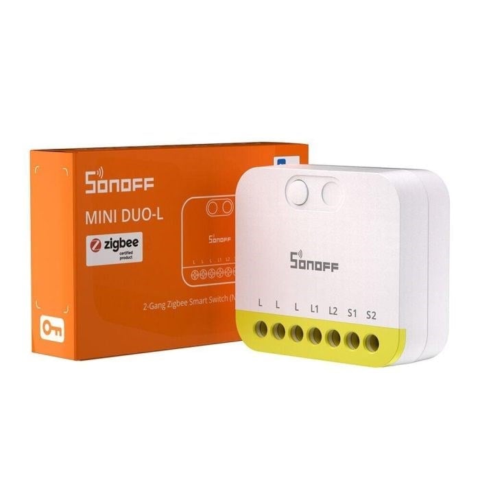 SONOFF Mini-ZB2GS-L Duo Nötrsüz ZigBee 2 Kanallı Akıllı Röle