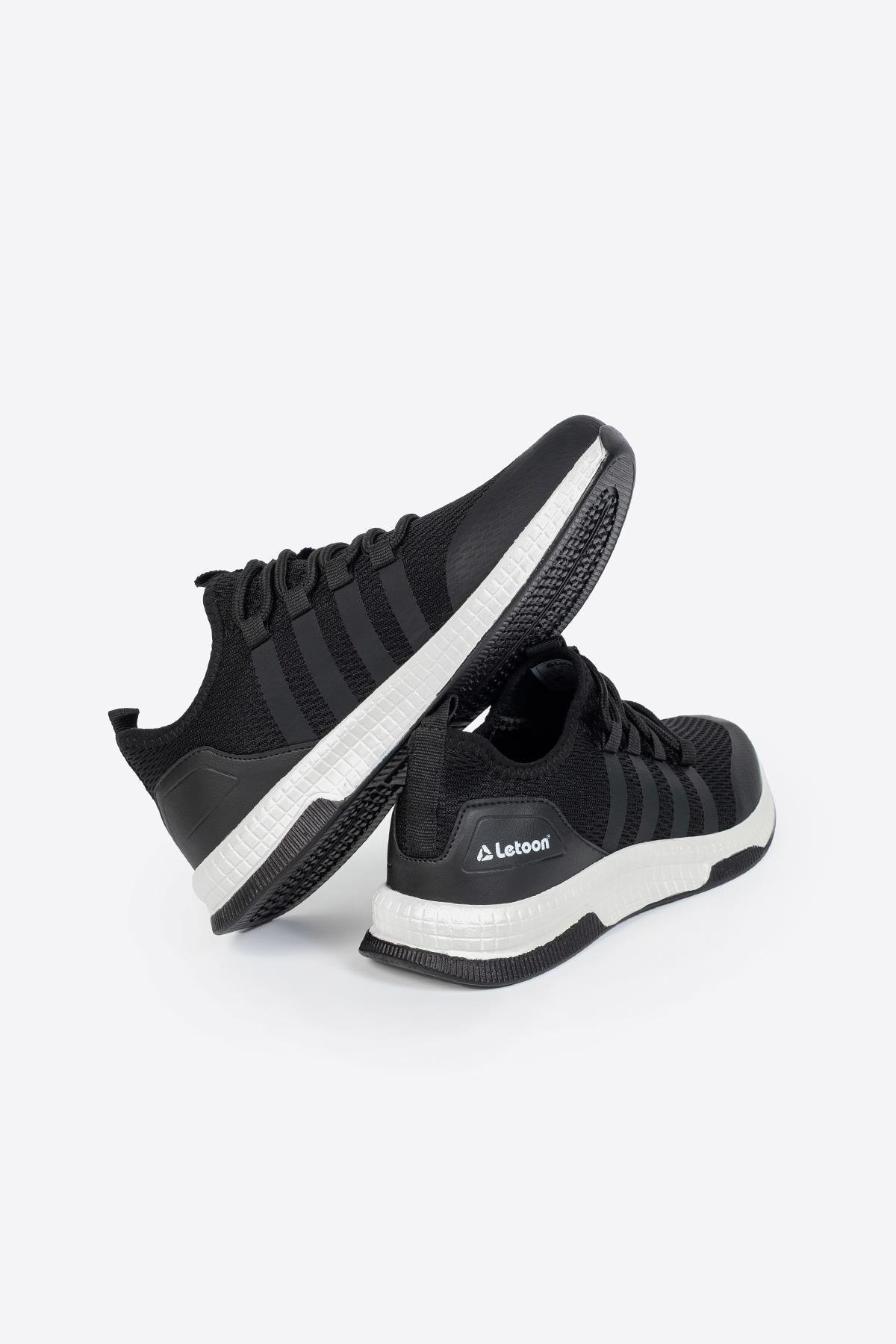 Letoon 2104 Unisex Siyah Beyaz Spor Ayakkabı