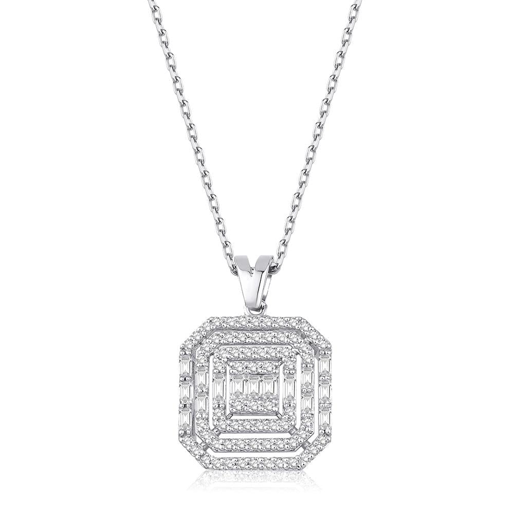 0.51 Ct Pırlanta Baget Kolye 