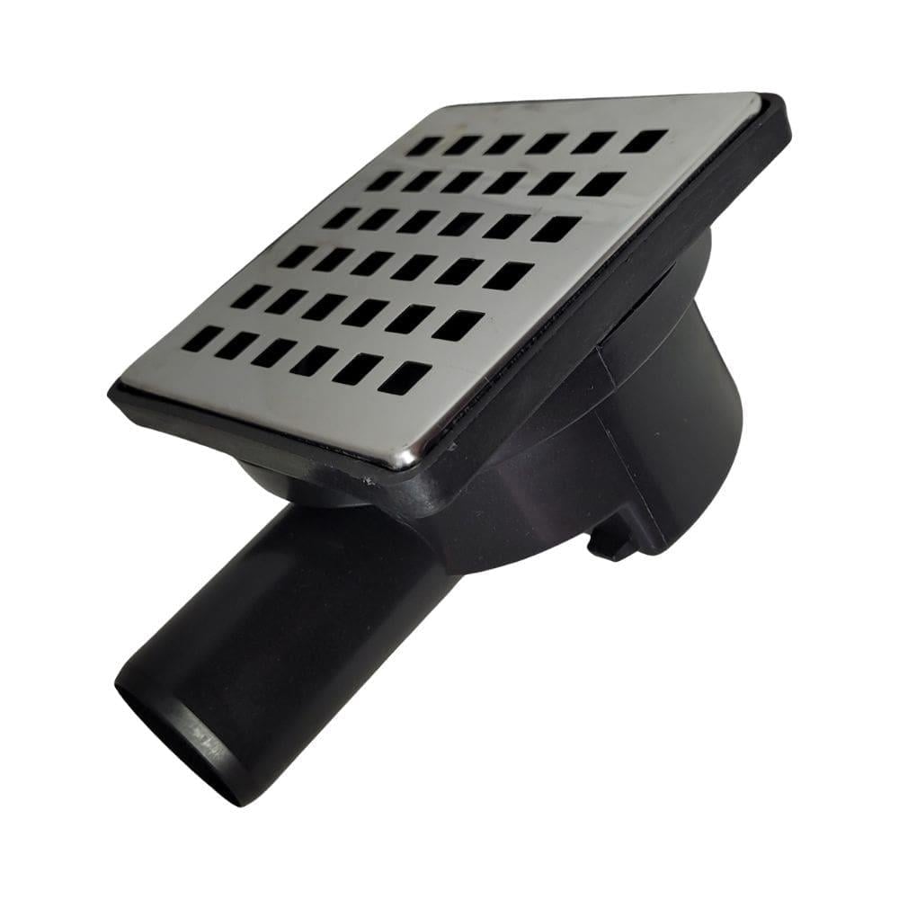 10x10 cm Yer Süzgeci 32 mm Yandan Çıkışlı Paslanmaz Izgaralı