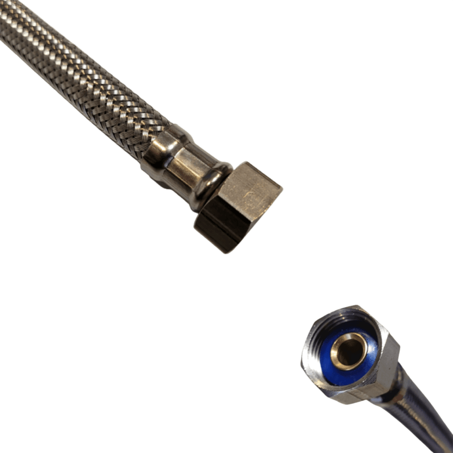 Çelik Örgülü Su Flex Hortumu 3/8 x 3/8-60 cm