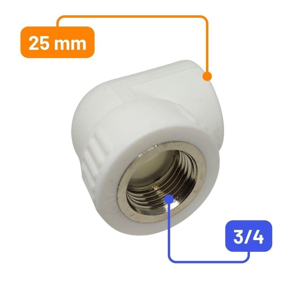 Kalde Dişi Dirsek 25x3/4 İç Dişli Dirsek