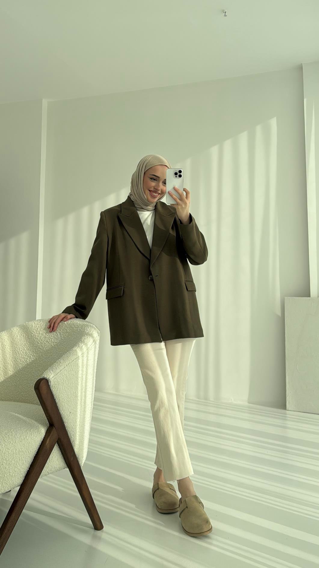 Haki Blazer Ceket