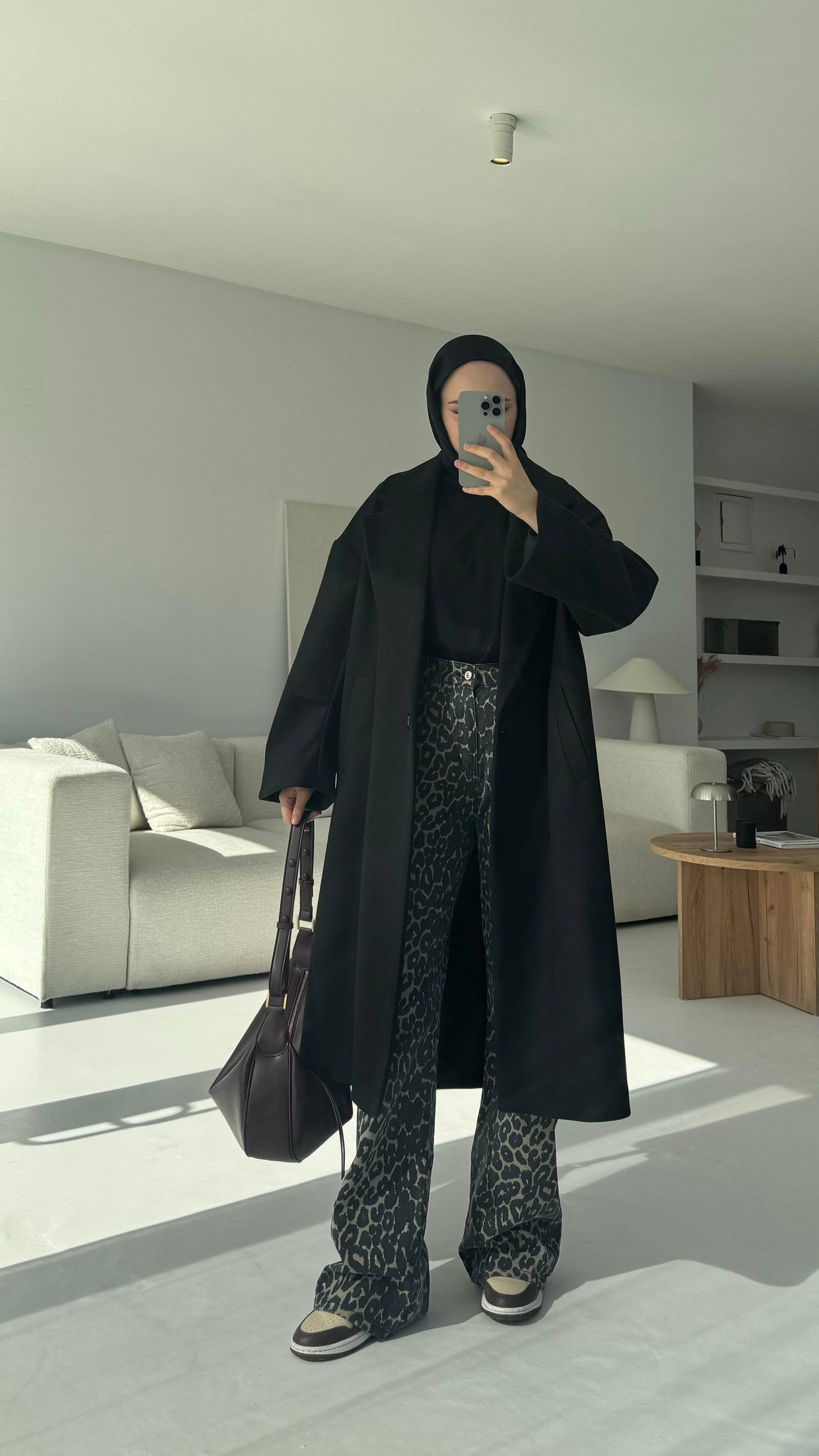 Premium Kaşe Kaban Siyah 