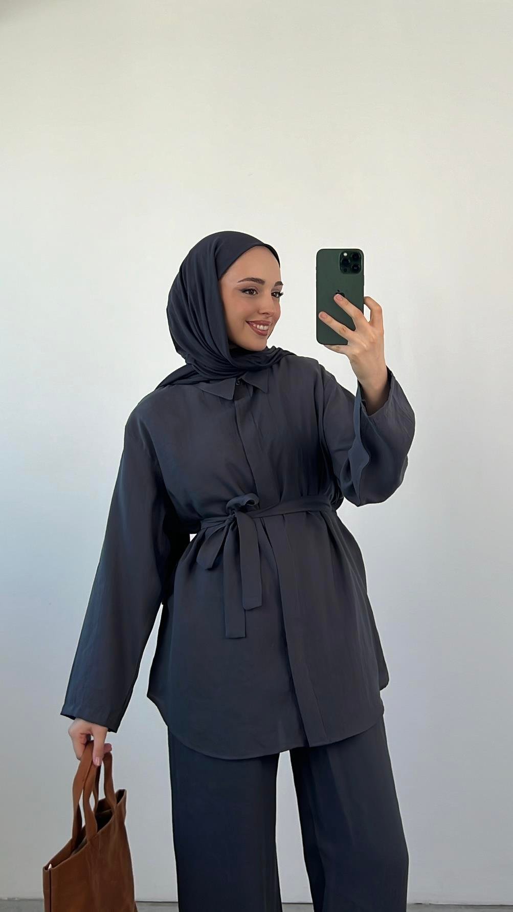 Tencel Seyyar Kemerli Takım Yağ Antrasit