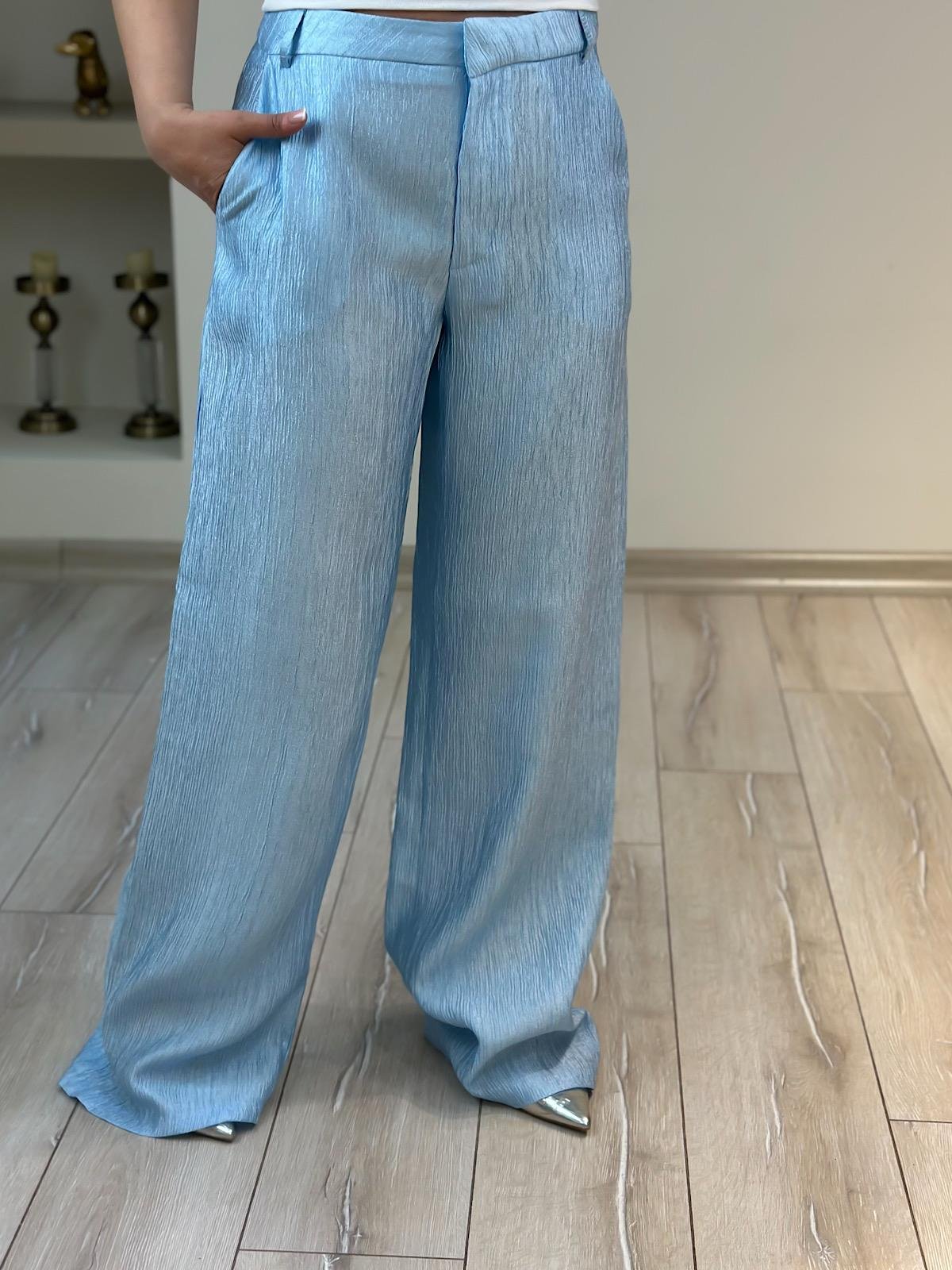 Parlak Beli Kuşaklı Takım MAVİ-23YUST000152