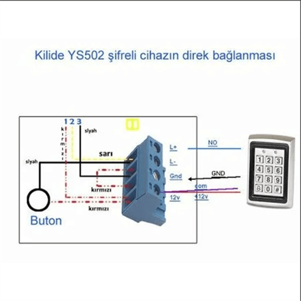 şifreli-kapi-kilidi-baglantı-seması