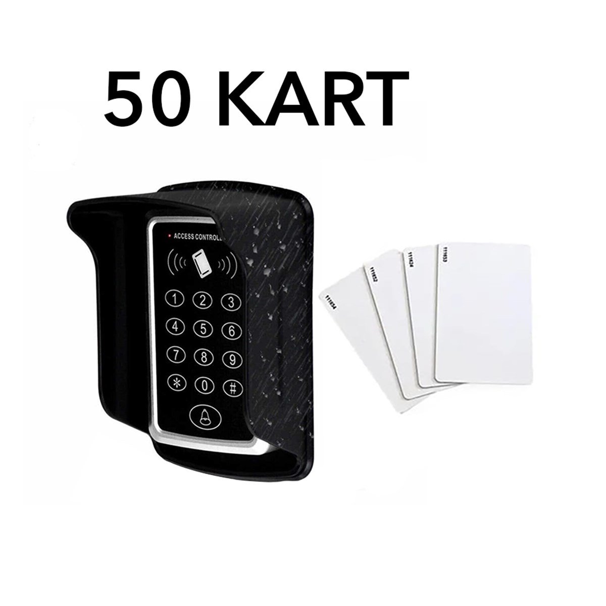 SU GEÇİRMEZ RFID Şifreli Kapı Kilidi  Kartlı Geçiş Kontrol Sistemi 50 Kart Koruyucu Kapak