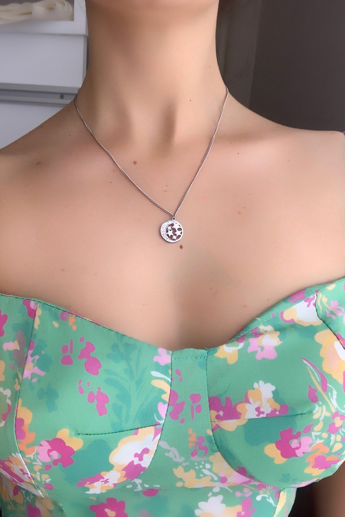 Çelik Ay Yıldız Çelik Kolye TrKolye5490 B34503