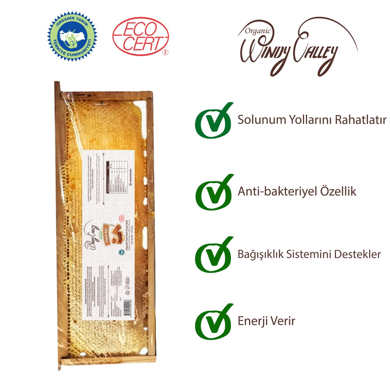 Organik Çerçeveli Petek Balı (Çiçek balı)   Tunceli Pülümür 