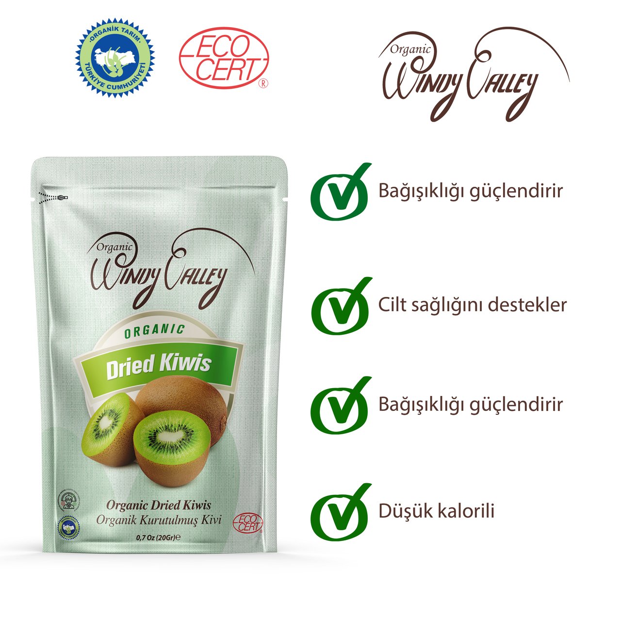 Organik Gurme Kivi Cipsi  (20 gr) 