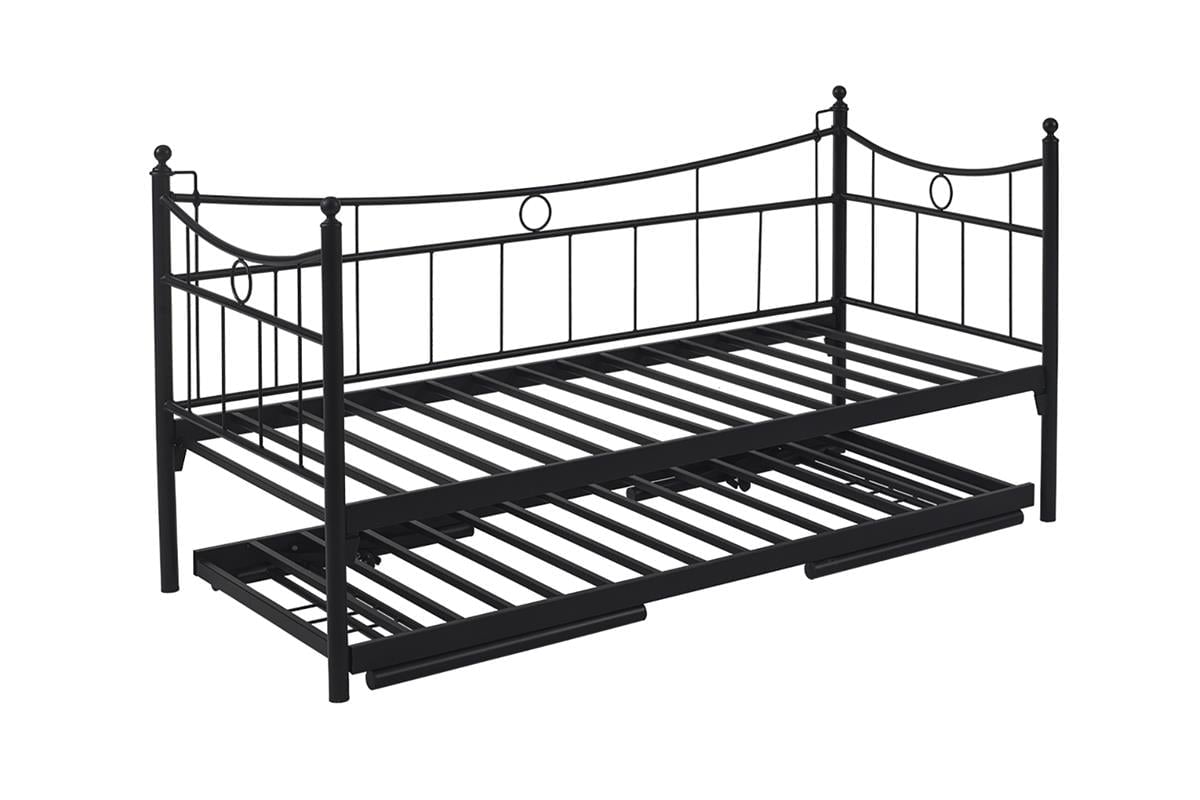 Unimet Daily Yavrulu Daybed-Yataklar Dahil-Çift Tek Kişilik Metal Karyola