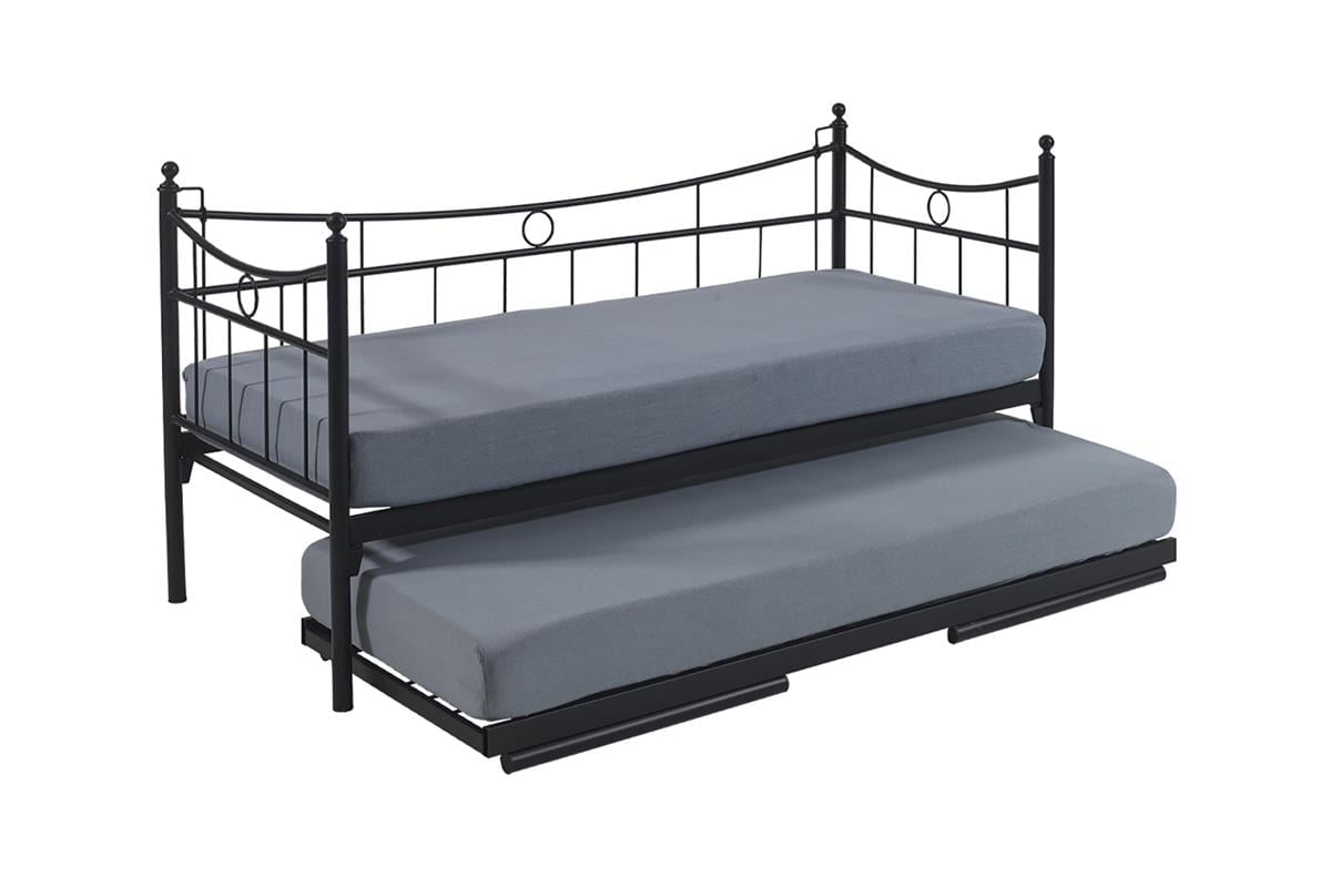 Unimet Daily Yavrulu Daybed-Yataklar Dahil-Çift Tek Kişilik Metal Karyola