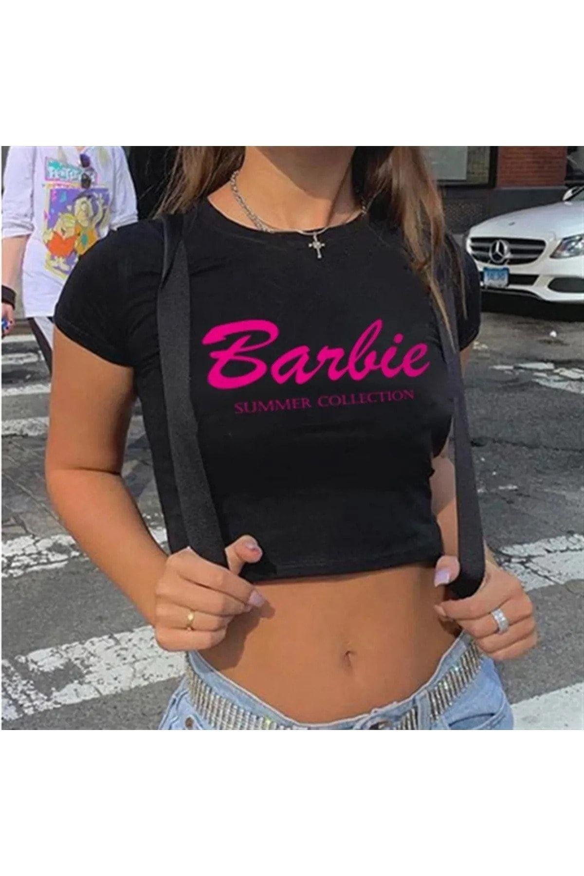 Barbie Baskılı Crop Top