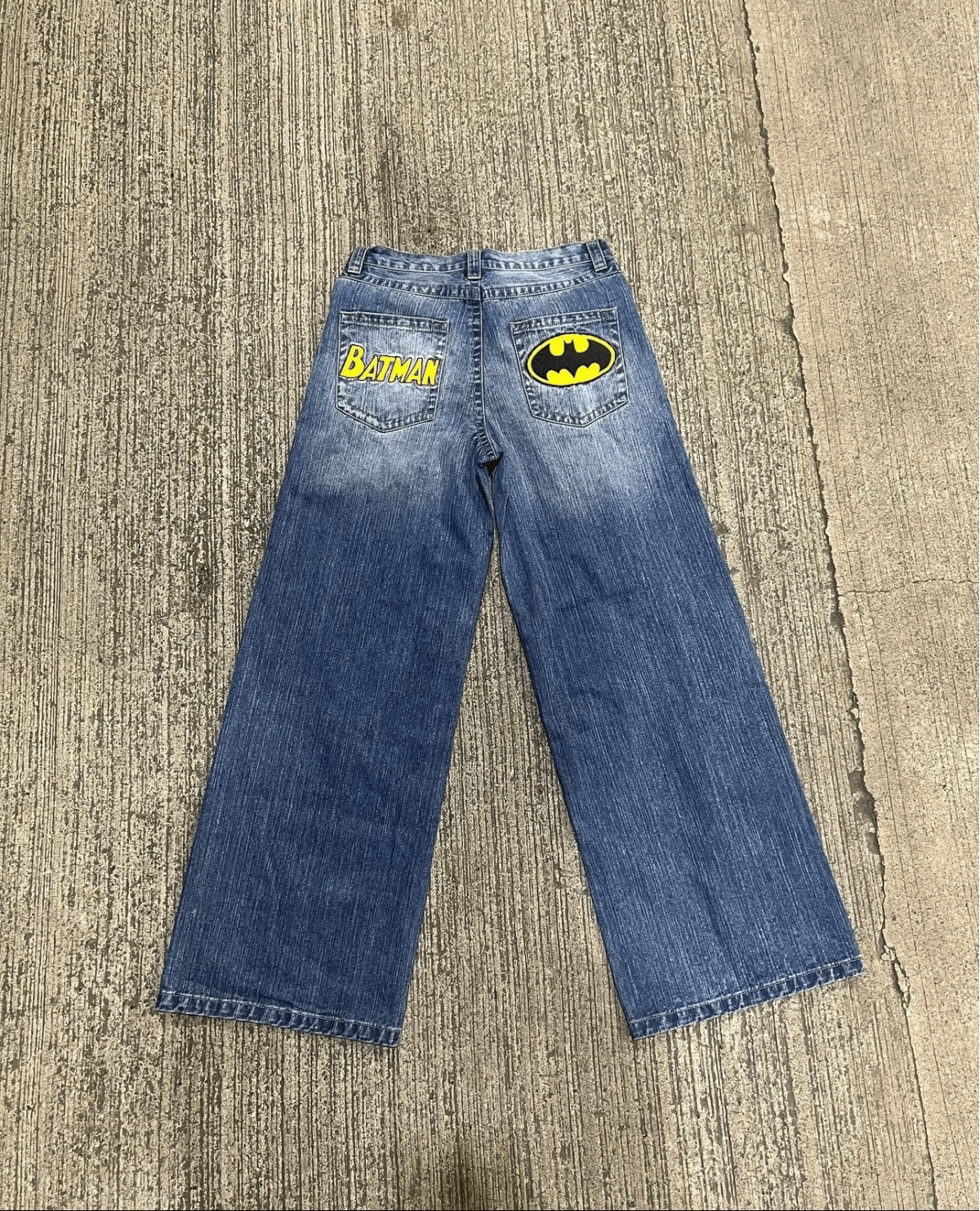 Batman - Spider-Man Detail Baggy Unisex Jean
