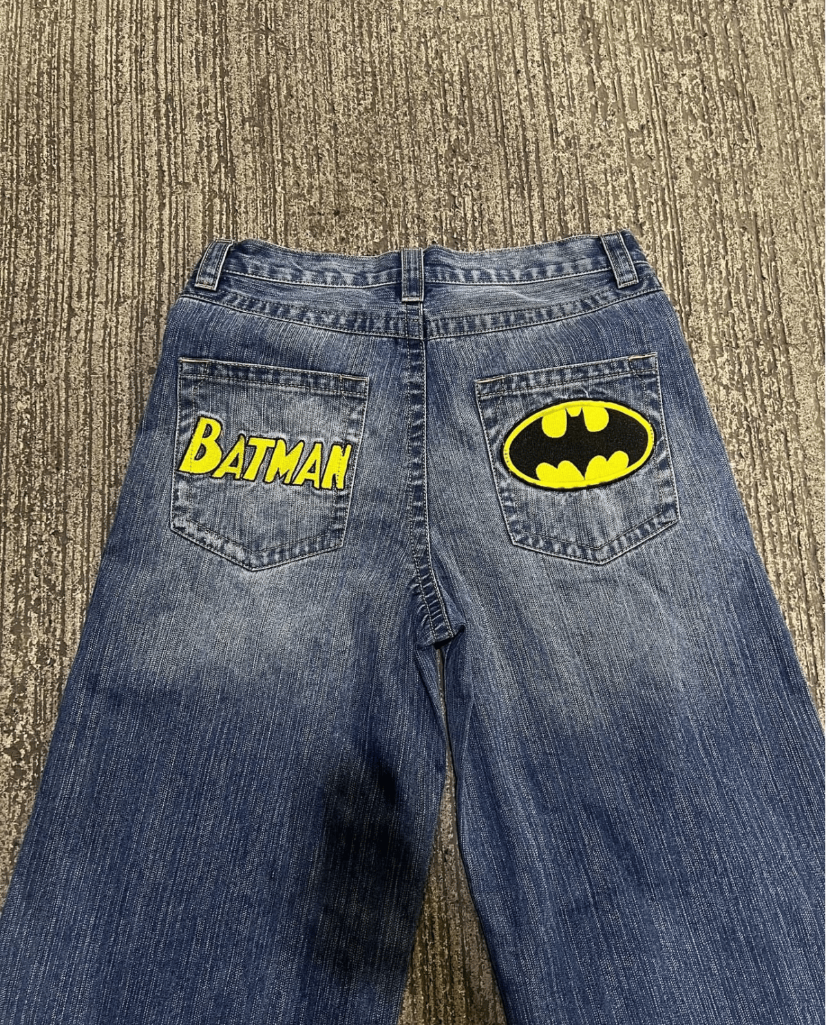 Batman - Spider-Man Detail Baggy Unisex Jean