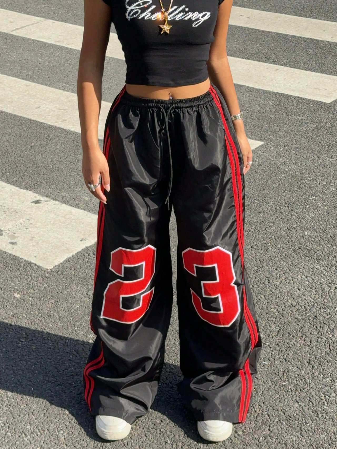 Casual Sports Jersey Red Eşofman Altı
