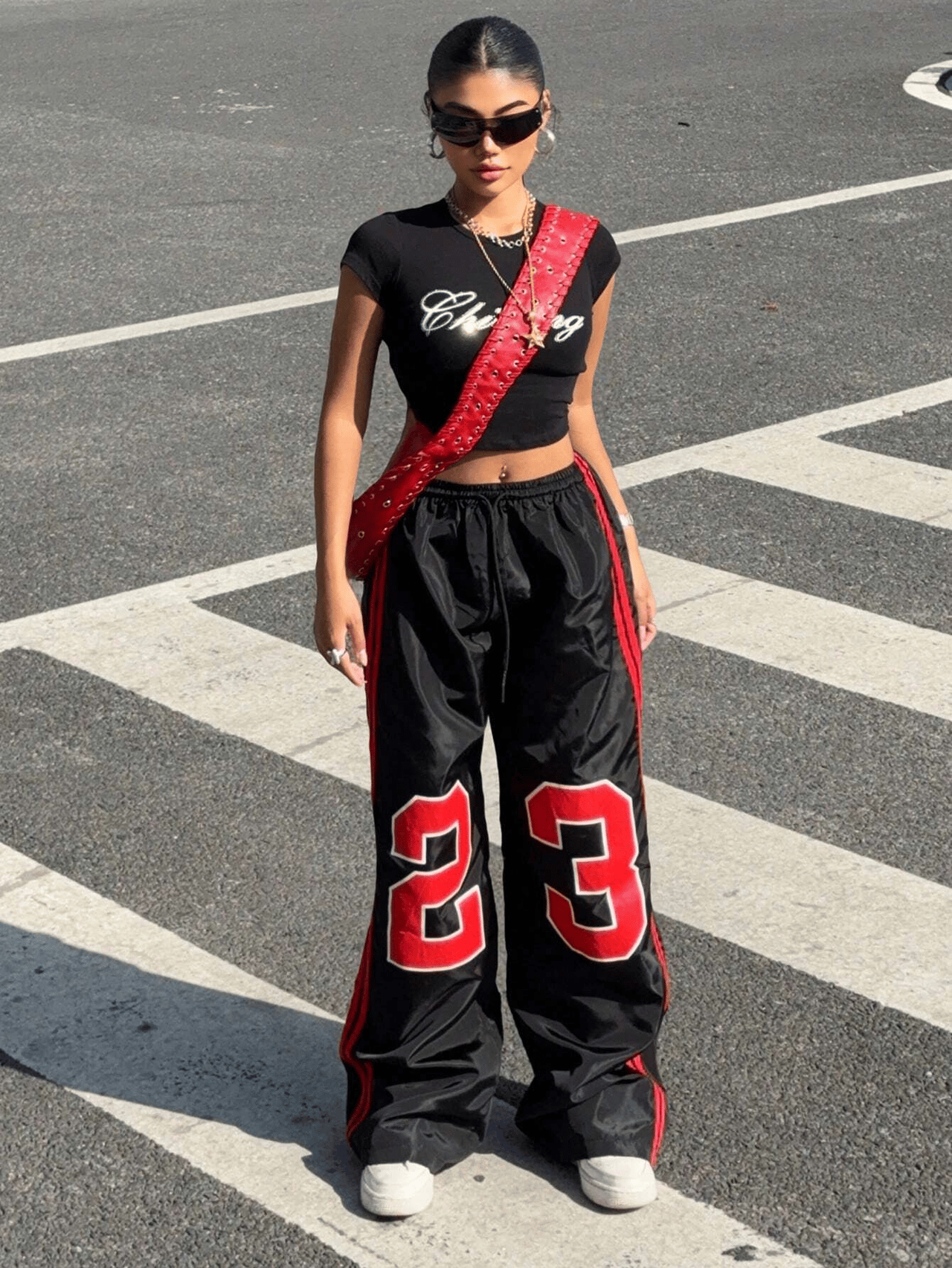 Casual Sports Jersey Red Eşofman Altı