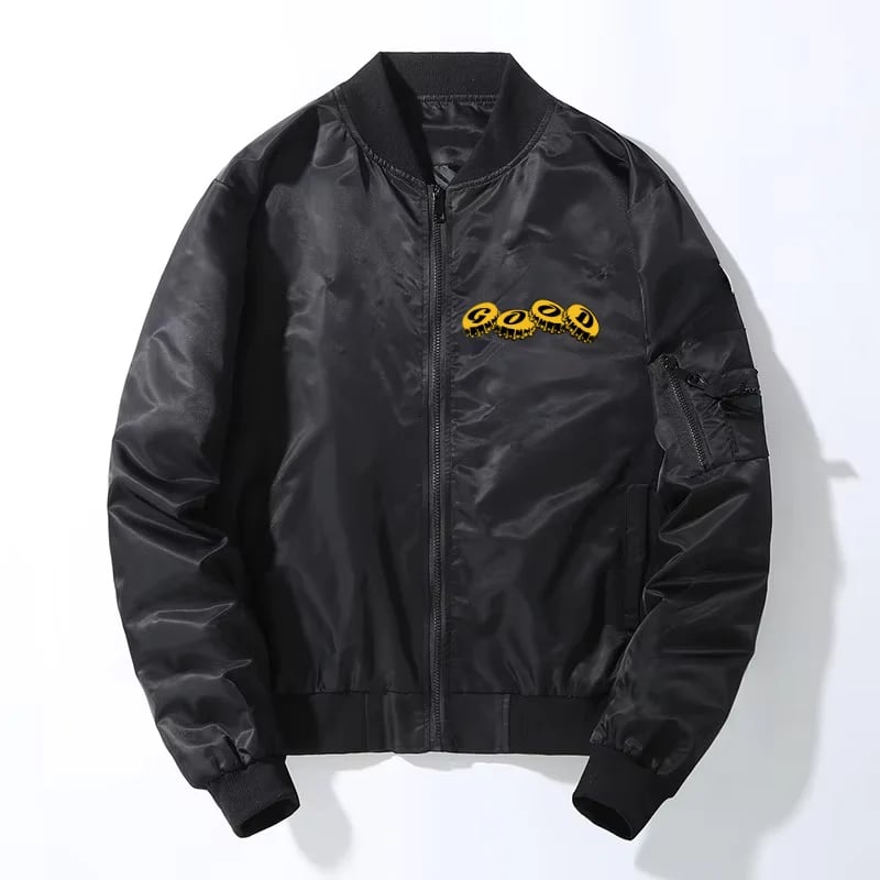 Happiness Baskılı Unisex Bomber Ceket