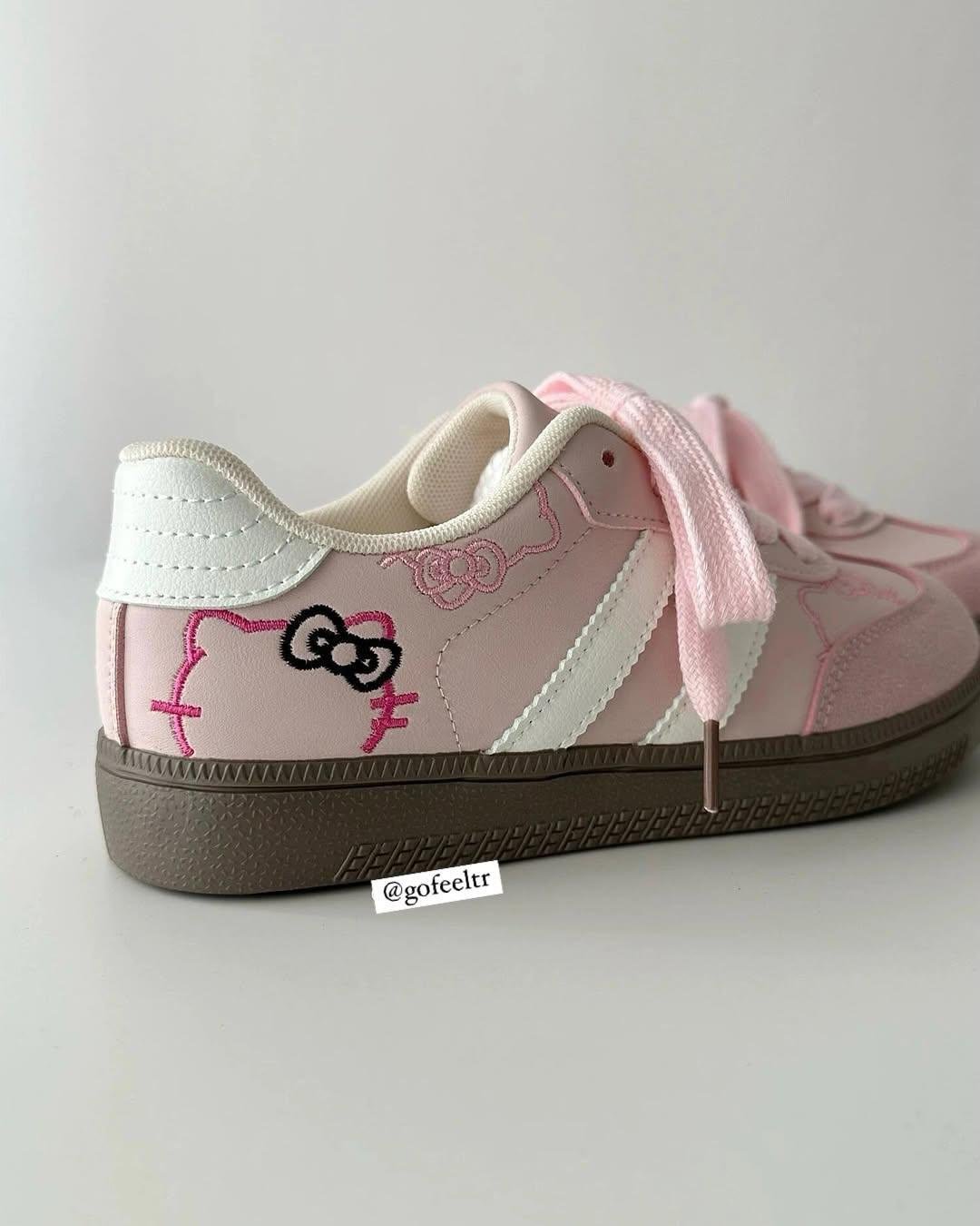 Nakışlı Kitty Pembe Spor Ayakkabı
