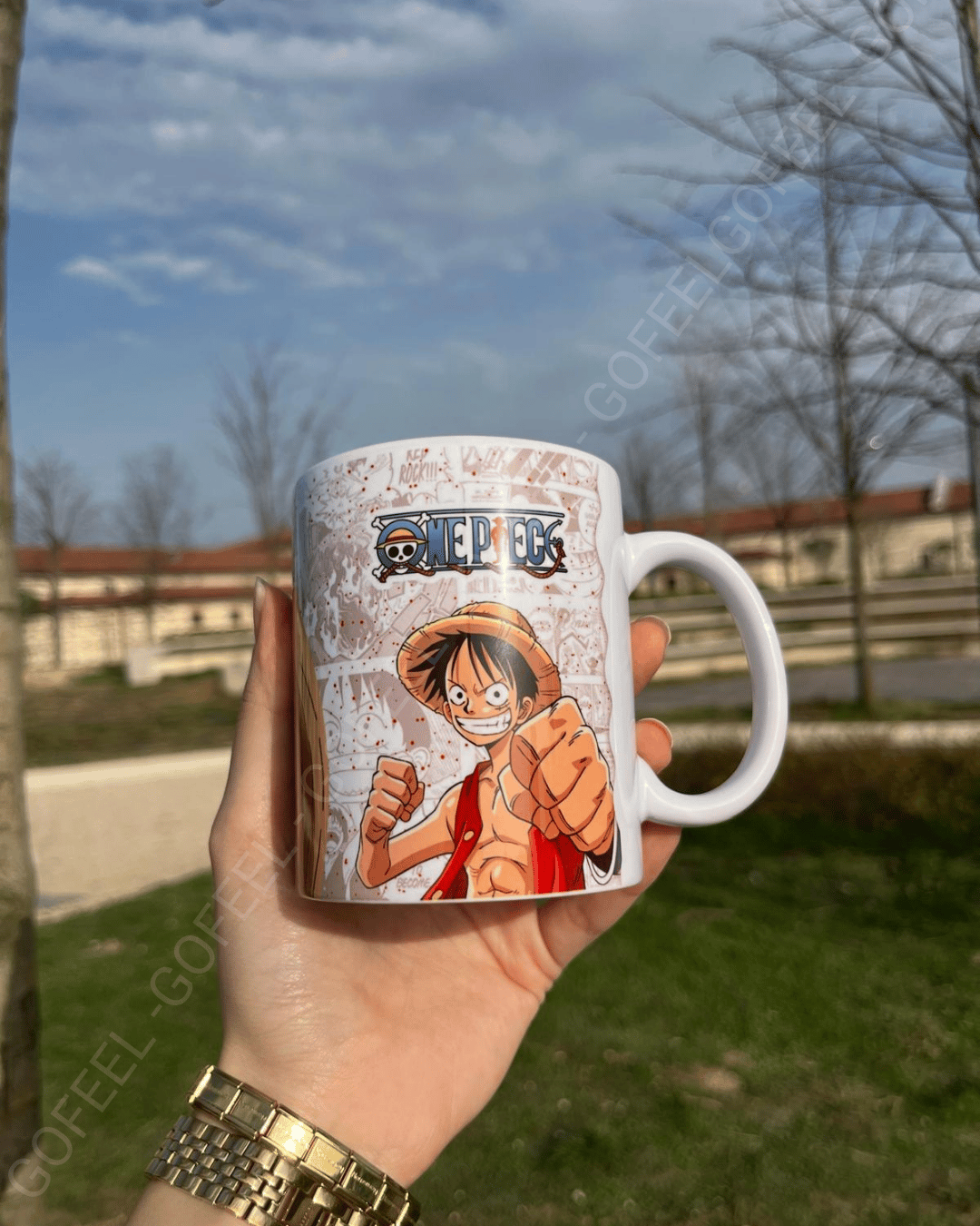 One Piece Full Baskılı Porselen Kupa Bardak
