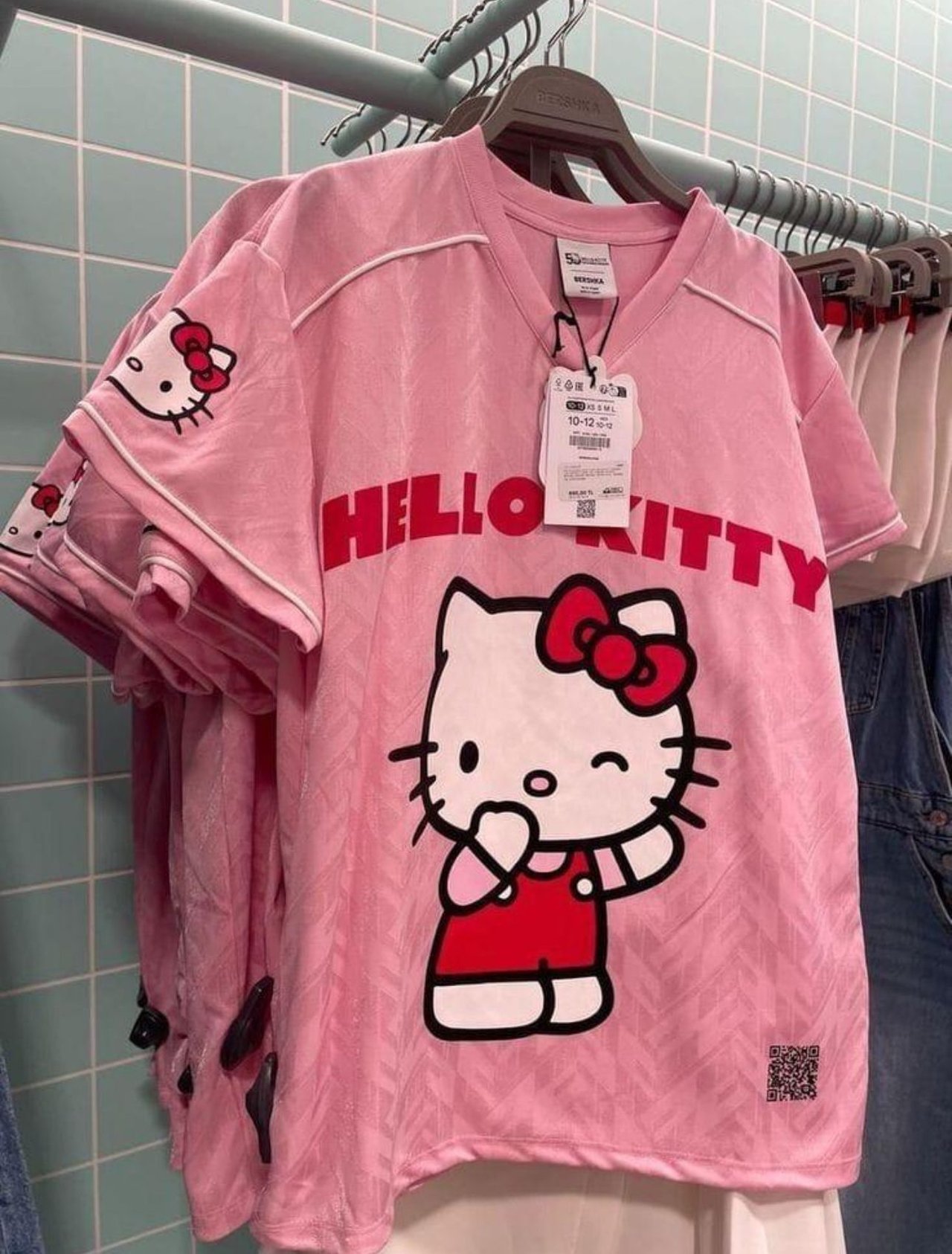 Pembe Hello Kitty Jersey T-shirt 