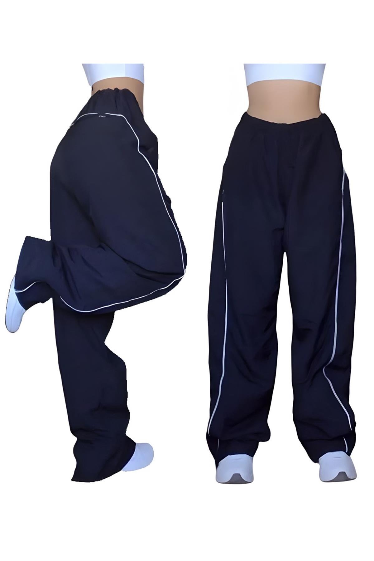 Unisex Baggy Trotters PARAŞÜT KUMAŞ Bol Kalıp Oversize Bel Lastikli Paça Ayarlanabilir  Eşofman Altı