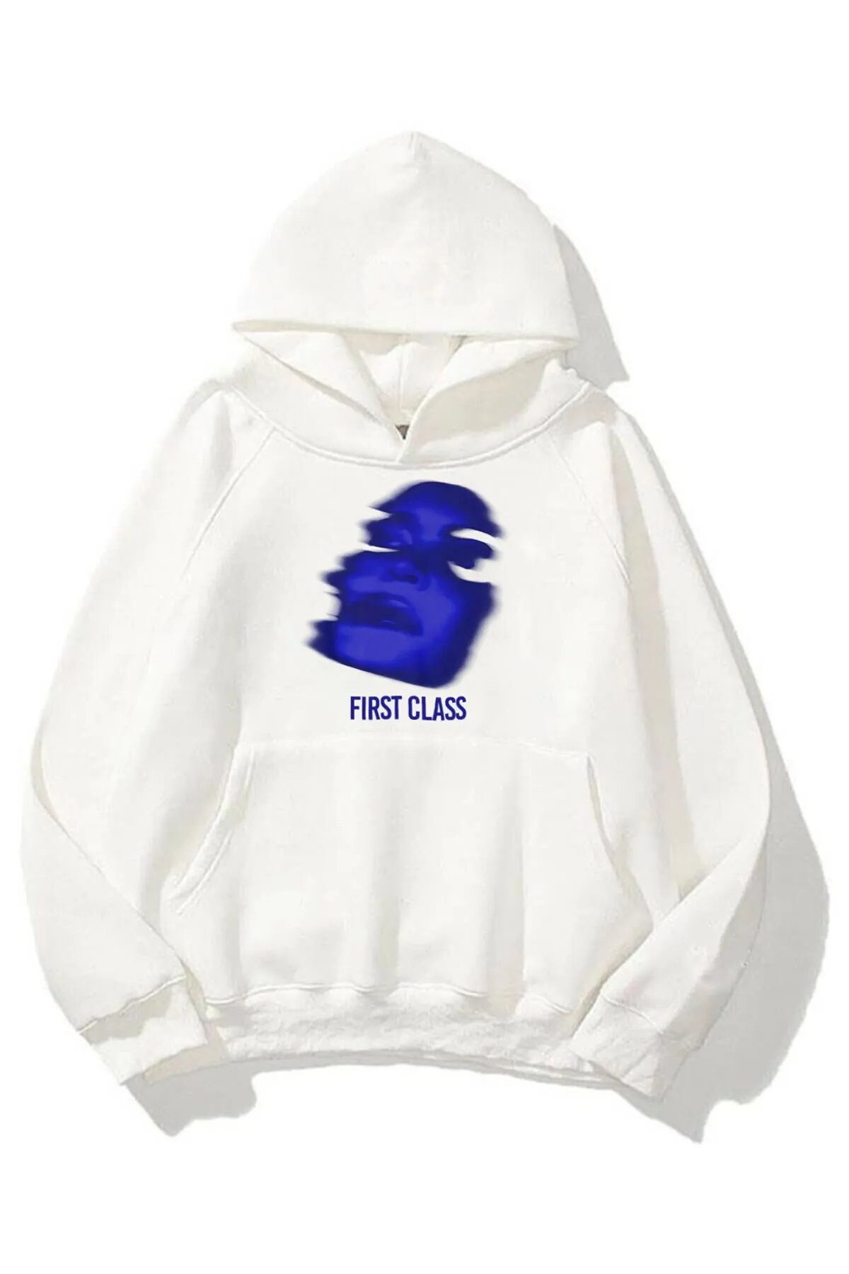 Unisex First Class Sweatshirt Hoodie Beyaz