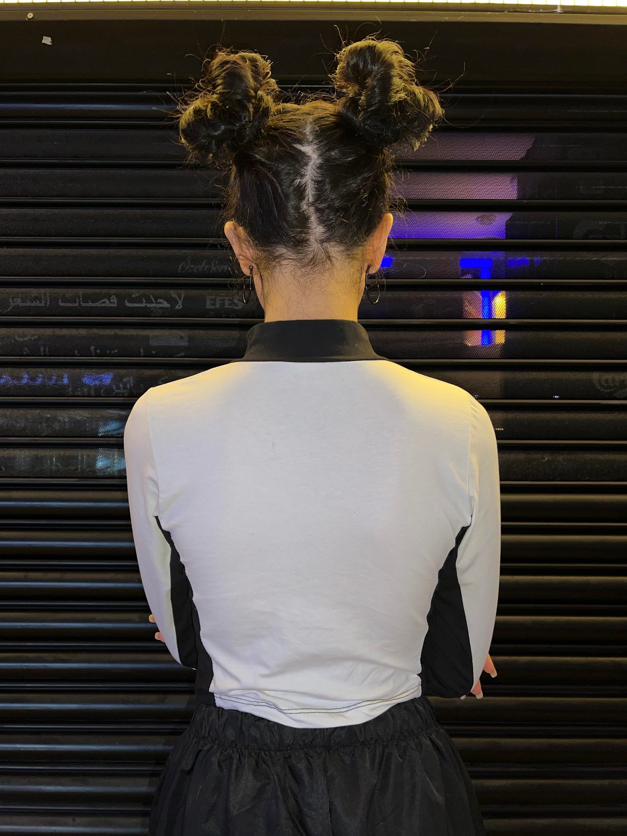 Y2k I am Bad Line Detail Uzun Kollu Croptop