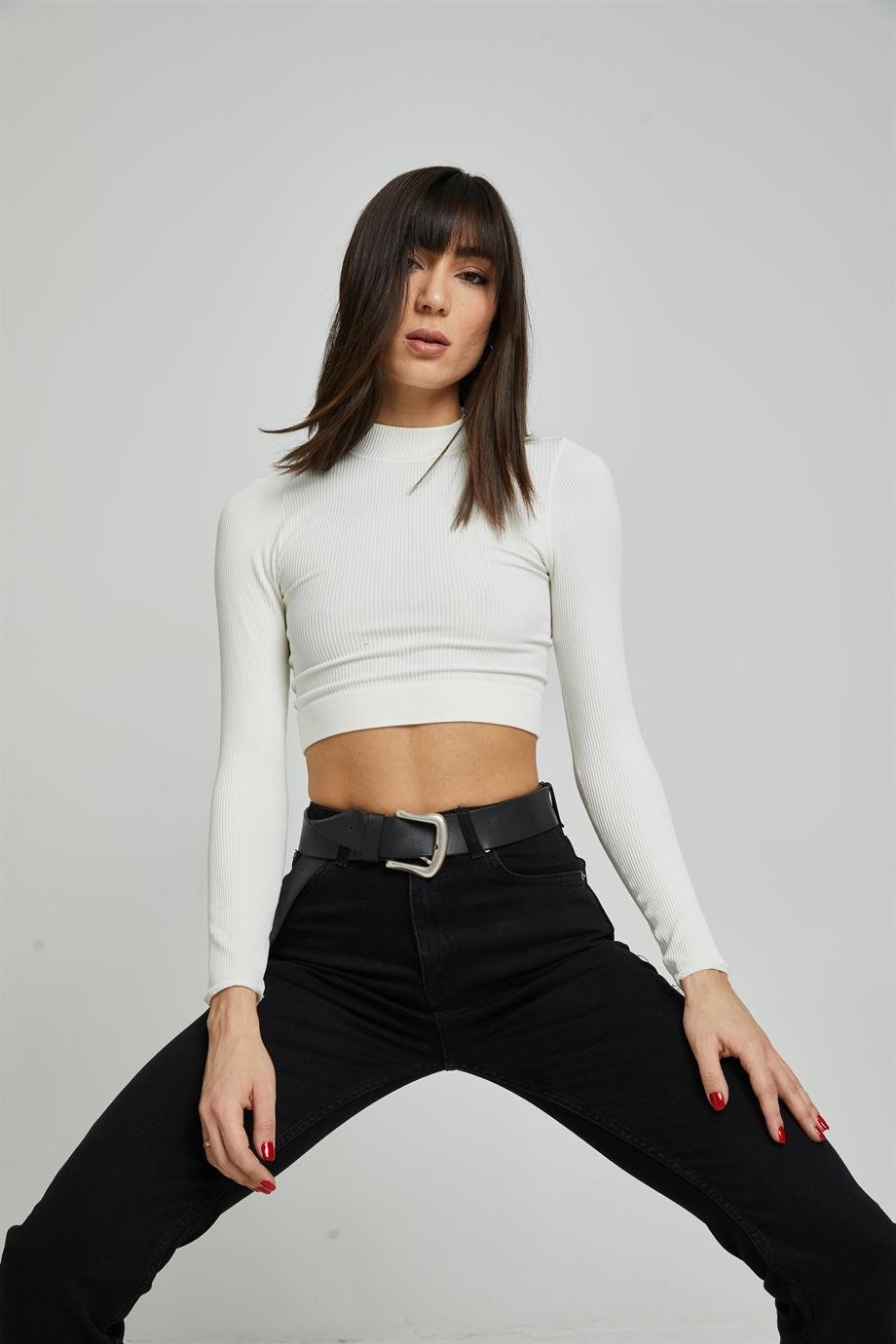 Balıkçı Yaka Seamless Top