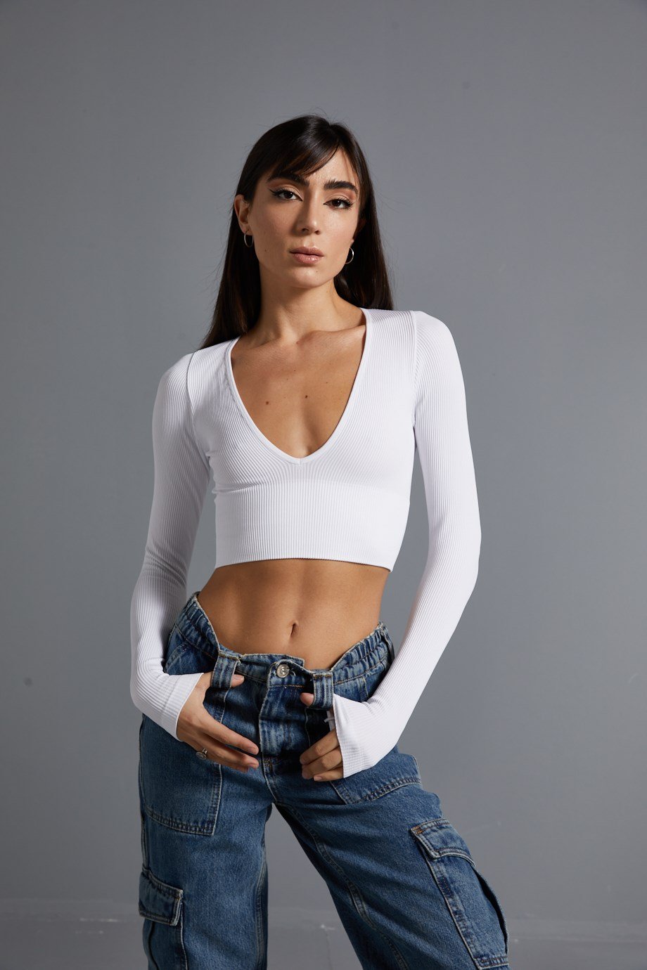 Beyaz Seamless Top