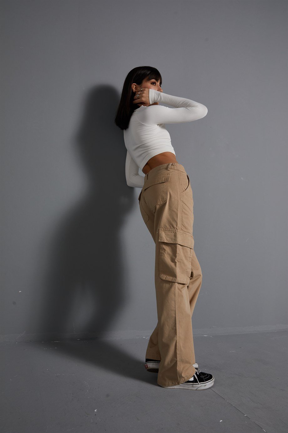 Camel Straight Kargo Pantolon 