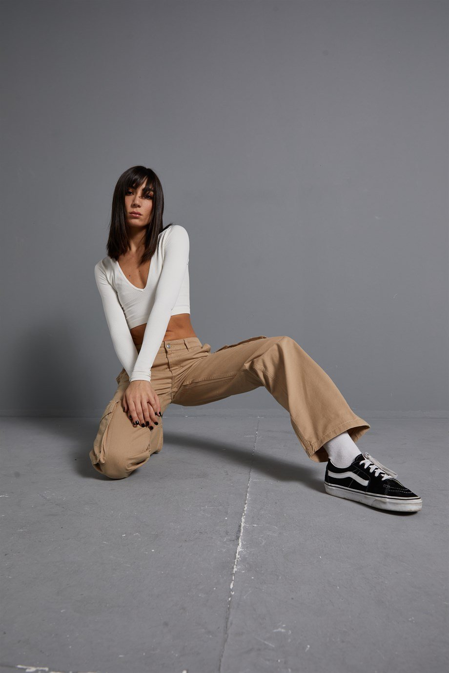 Camel Straight Kargo Pantolon 