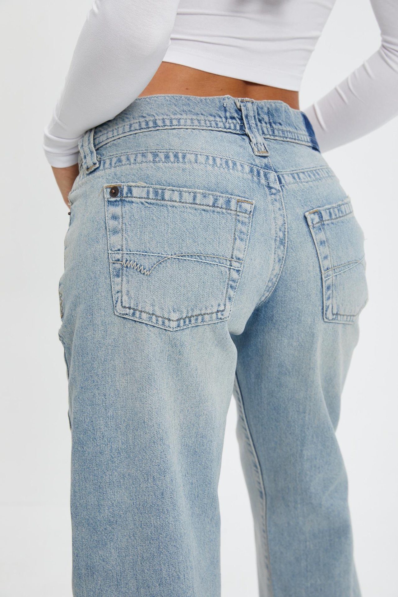 Mavi Düşük Bel Jean 
