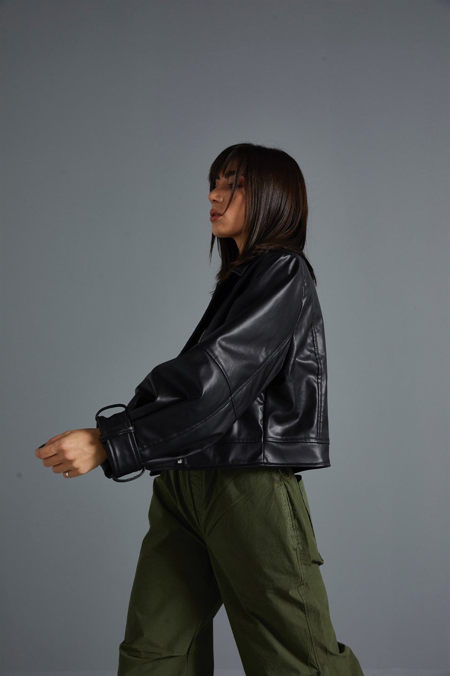 Oversize Deri Ceket