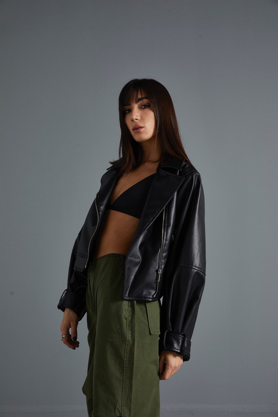 Oversize Deri Ceket