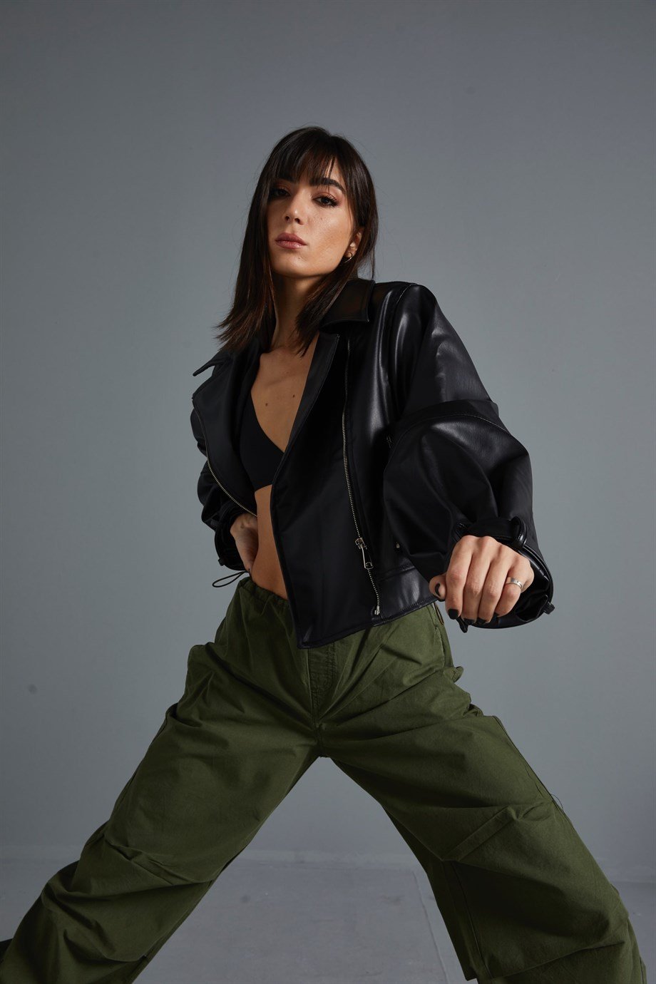 Oversize Deri Ceket