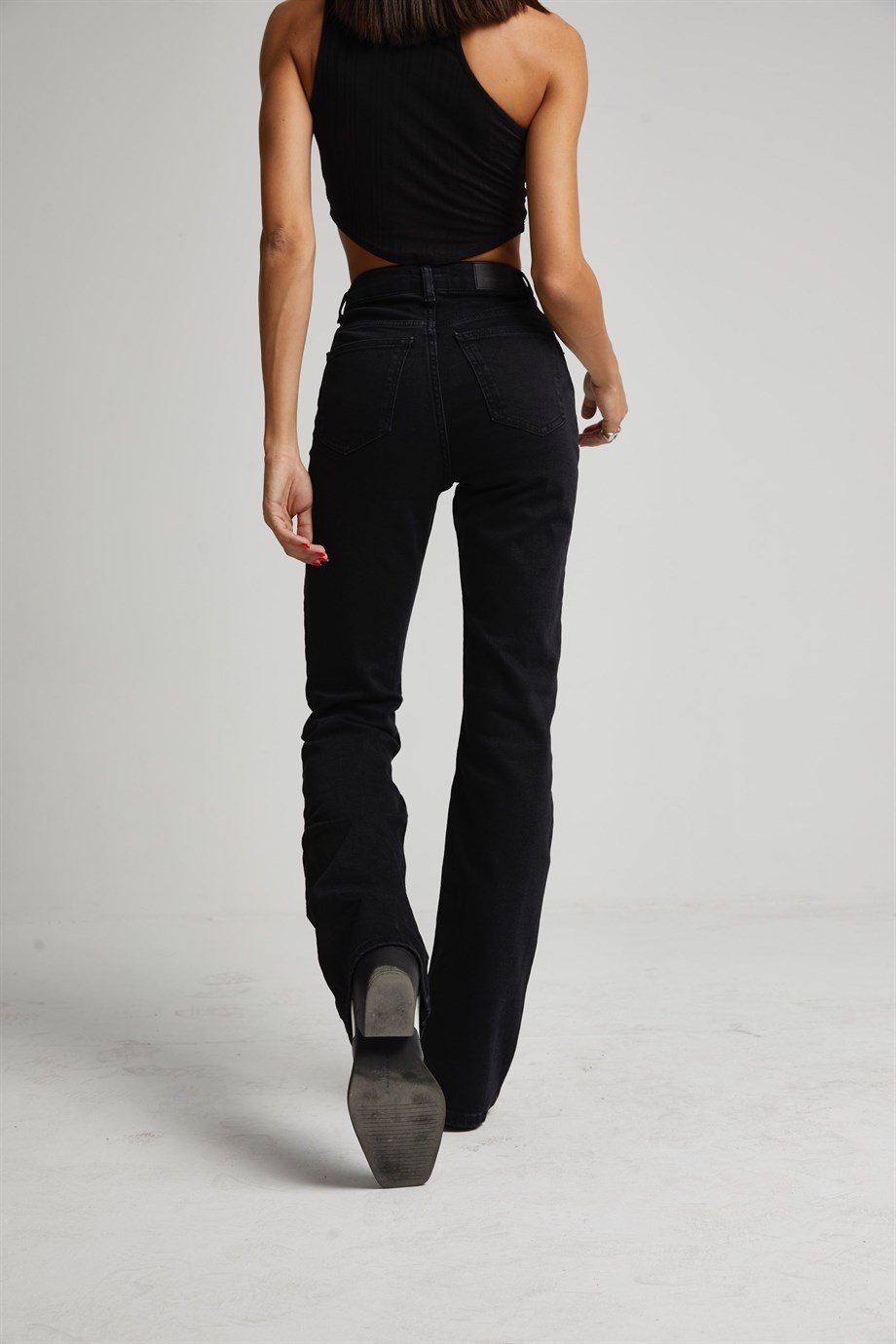 Siyah Flare Jean