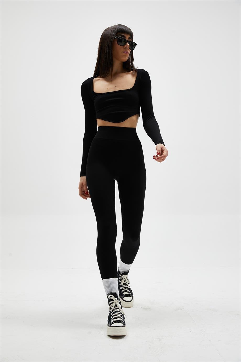 Siyah Seamless Spor Takım