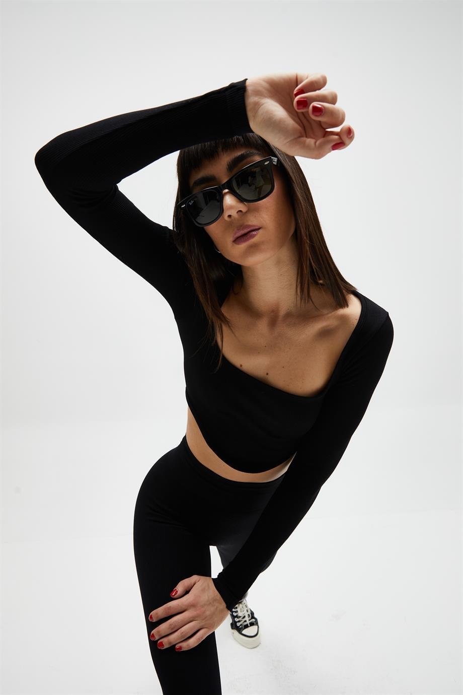 Siyah Seamless Spor Takım