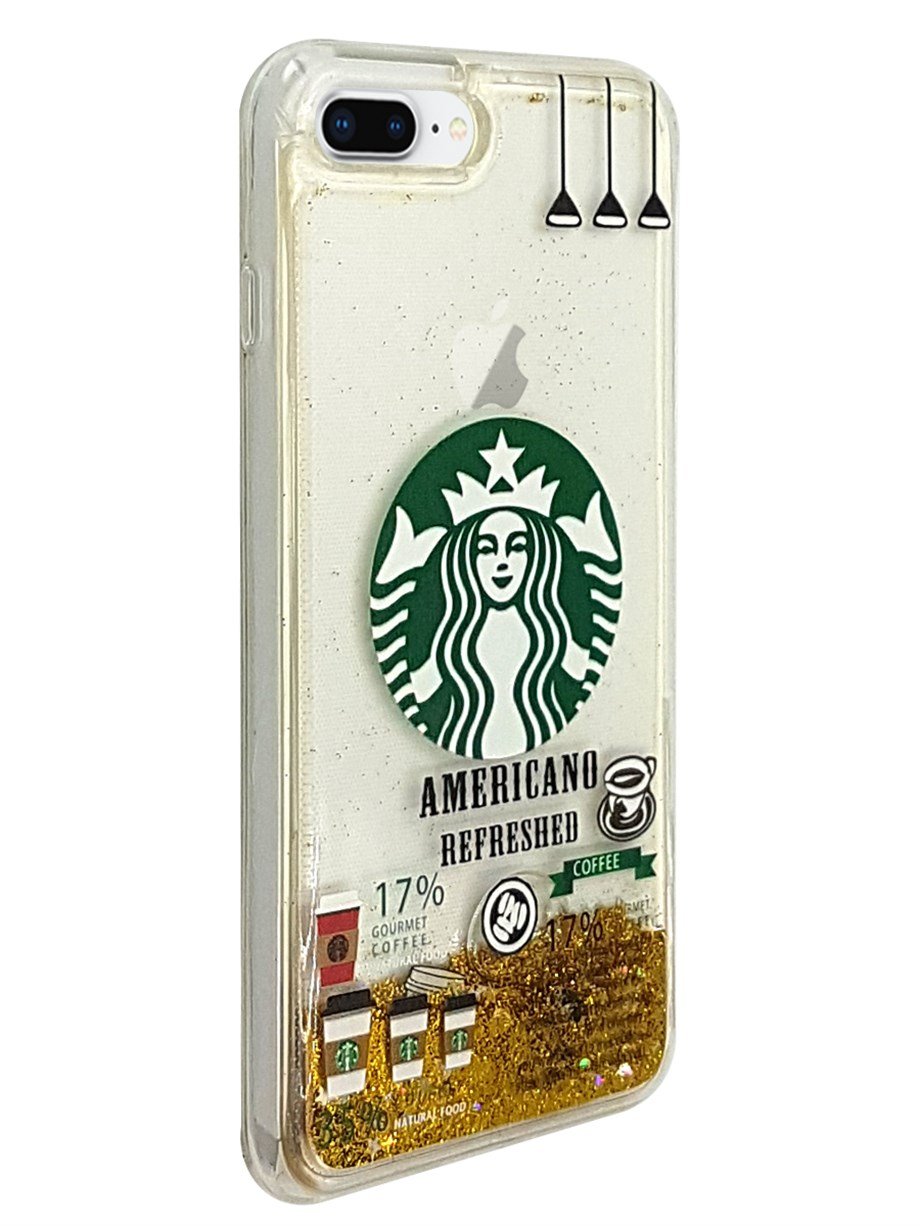Apple iPhone 8 Plus Kılıf Starbuck Sulu Silikon