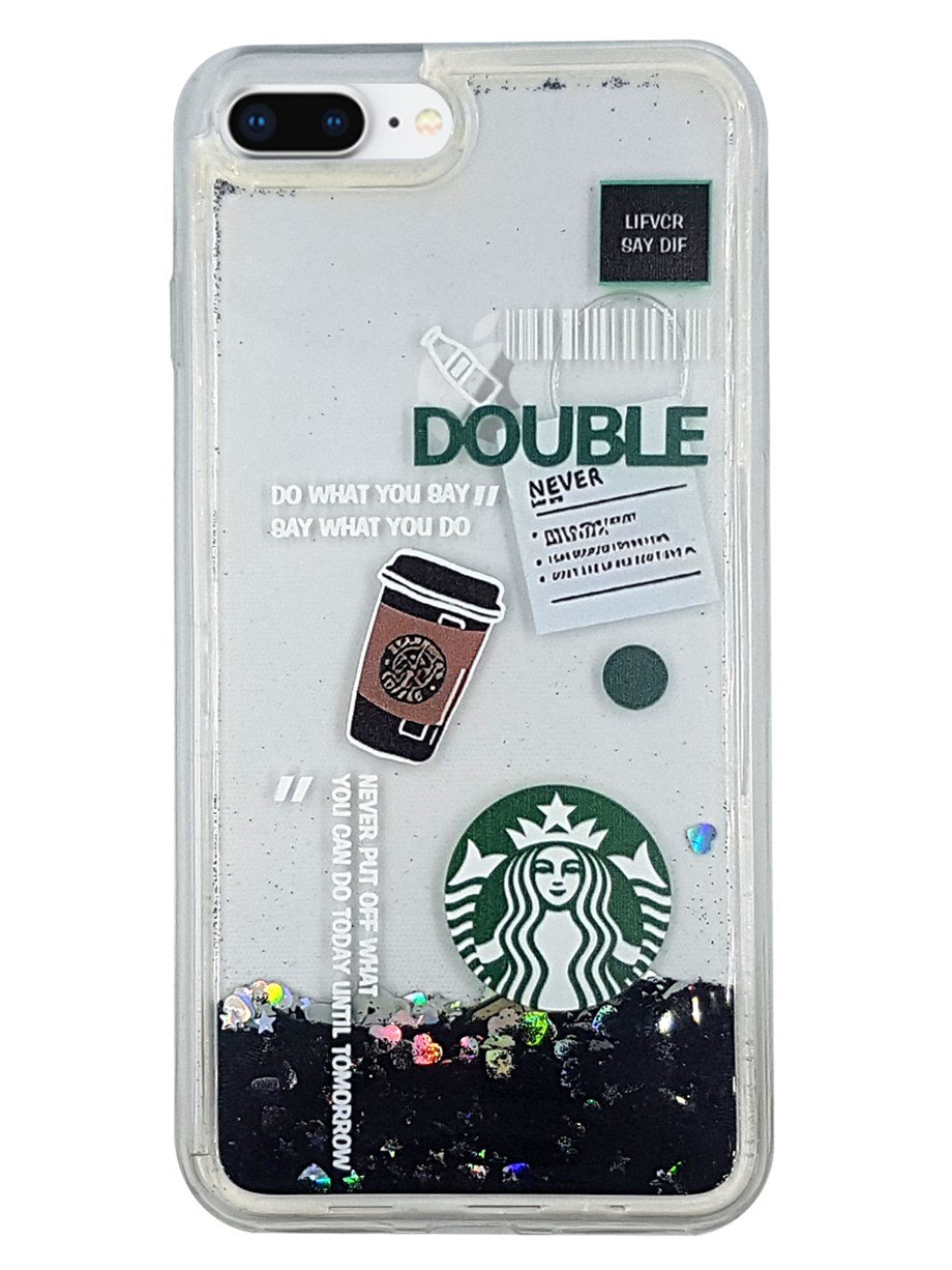 Apple iPhone 8 Plus Kılıf Starbuck Sulu Silikon