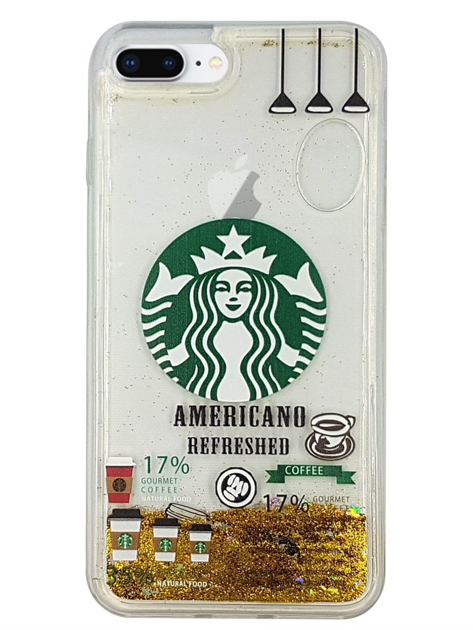 Apple iPhone 8 Plus Kılıf Starbuck Sulu Silikon