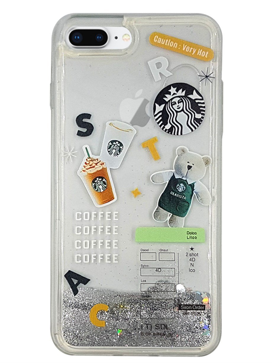 Apple iPhone 8 Plus Kılıf Starbuck Sulu Silikon