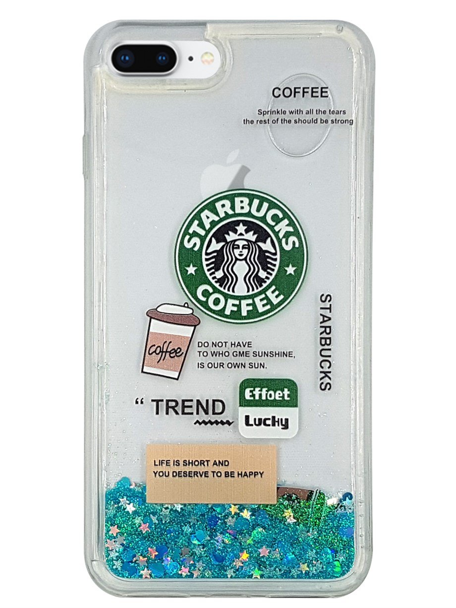Apple iPhone 8 Plus Kılıf Starbuck Sulu Silikon