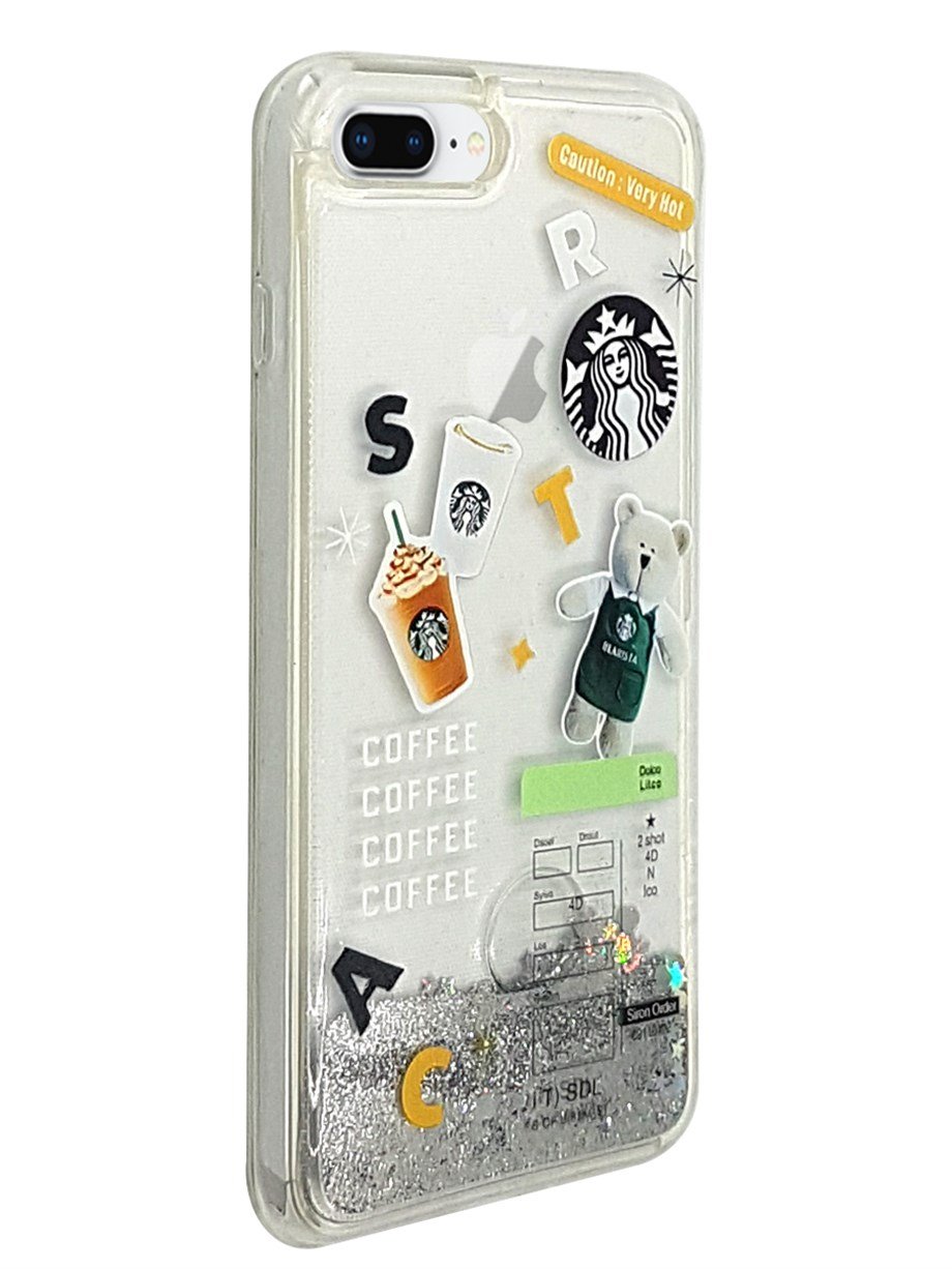 Apple iPhone 8 Plus Kılıf Starbuck Sulu Silikon