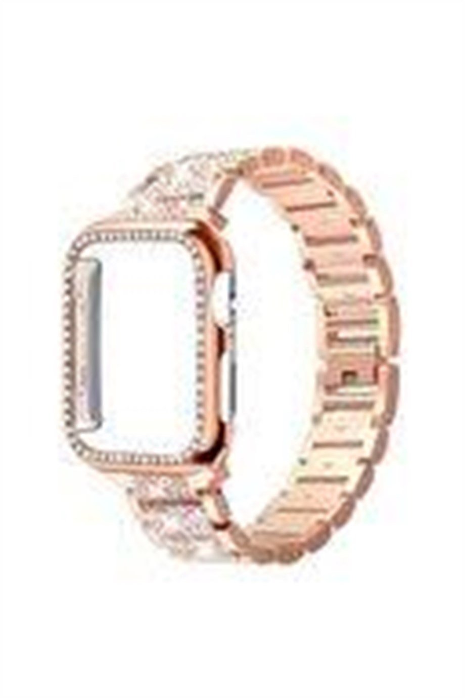 Apple Watch Diamond Seri Taşlı Çelik Kordon Seti 44mm