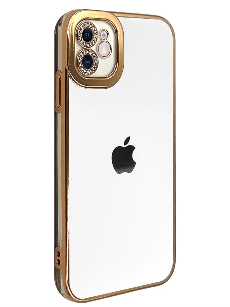 İphone 11 Taşlı Çerçeveli Lazer Kılıf