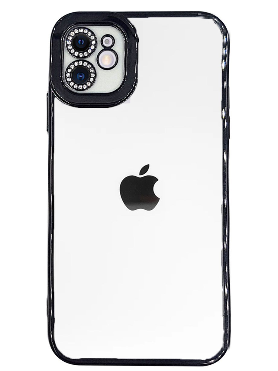 İphone 11 Taşlı Çerçeveli Lazer Kılıf